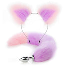 Fox Tail Butt Plug And Ears 2 Piece Set - Femboy Fashion