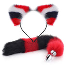 Fox Tail Butt Plug And Ears 2 Piece Set - Femboy Fashion