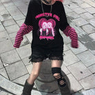 Goth Long Sleeve T-Shirts - Femboy Fashion