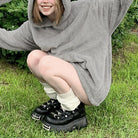 Oversized Grey hoodie With Bunny Ears - Femboy Fashion