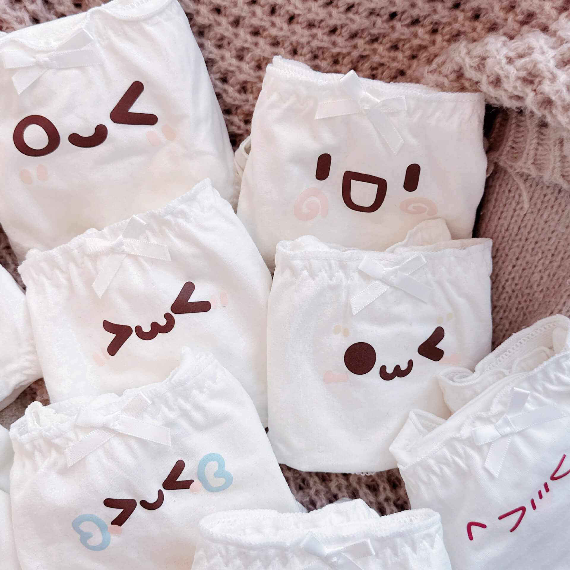 Cute kaomoji panties for femboy
