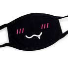 Kawaii Anime Black Face Masks - Femboy Fashion