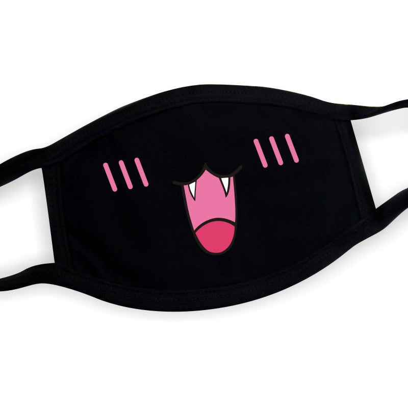 Kawaii Anime Black Face Masks - Femboy Fashion