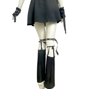Femboy Punk Lace-Up Warmers