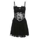 Cute sexy black lace corset dress