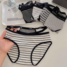 Cute sexy cutout striped panties femboy fashion