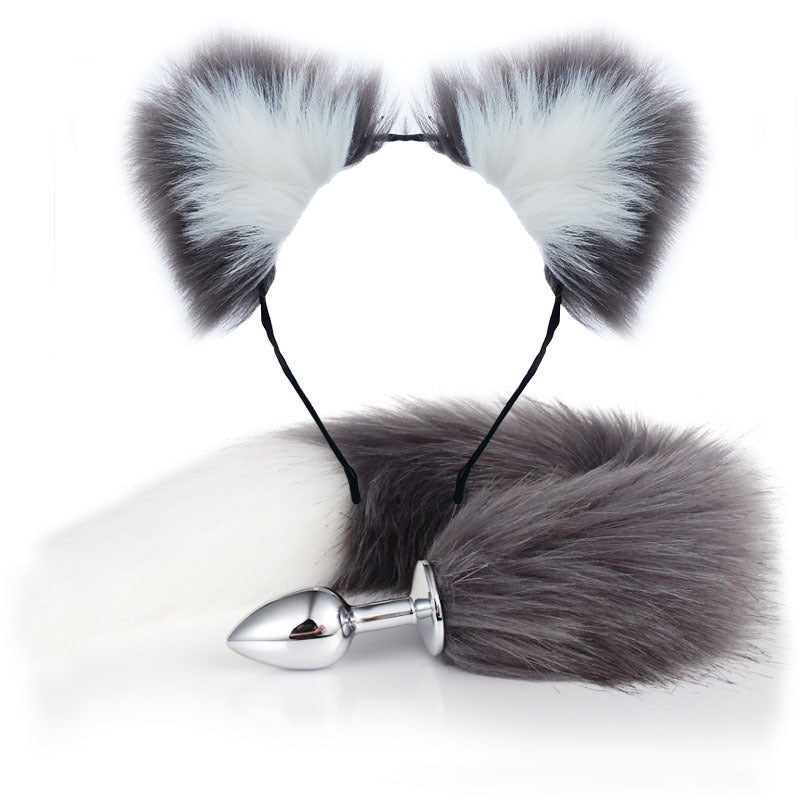 Fox Tail Butt Plug And Ears 2 Piece Set - Femboy Fashion