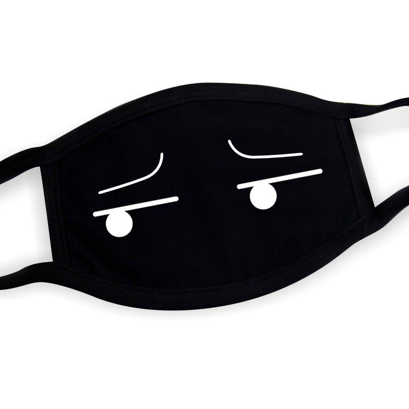 Kawaii Anime Black Face Masks - Femboy Fashion