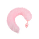 Cute silicone kitty tail butt plug pink