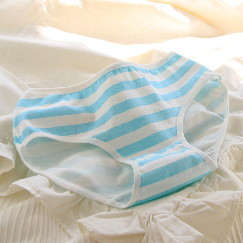 Blue and White Stripe Panties - Femboy Fashion