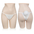 White Thong With White Bunny Tail - Femboy Fashion