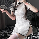 Femboy in White Cheongsam Lingerie - Femboy Fashion