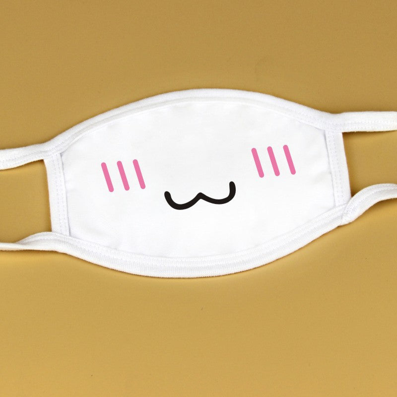 Kawaii Anime White Face Masks - Femboy Fashion