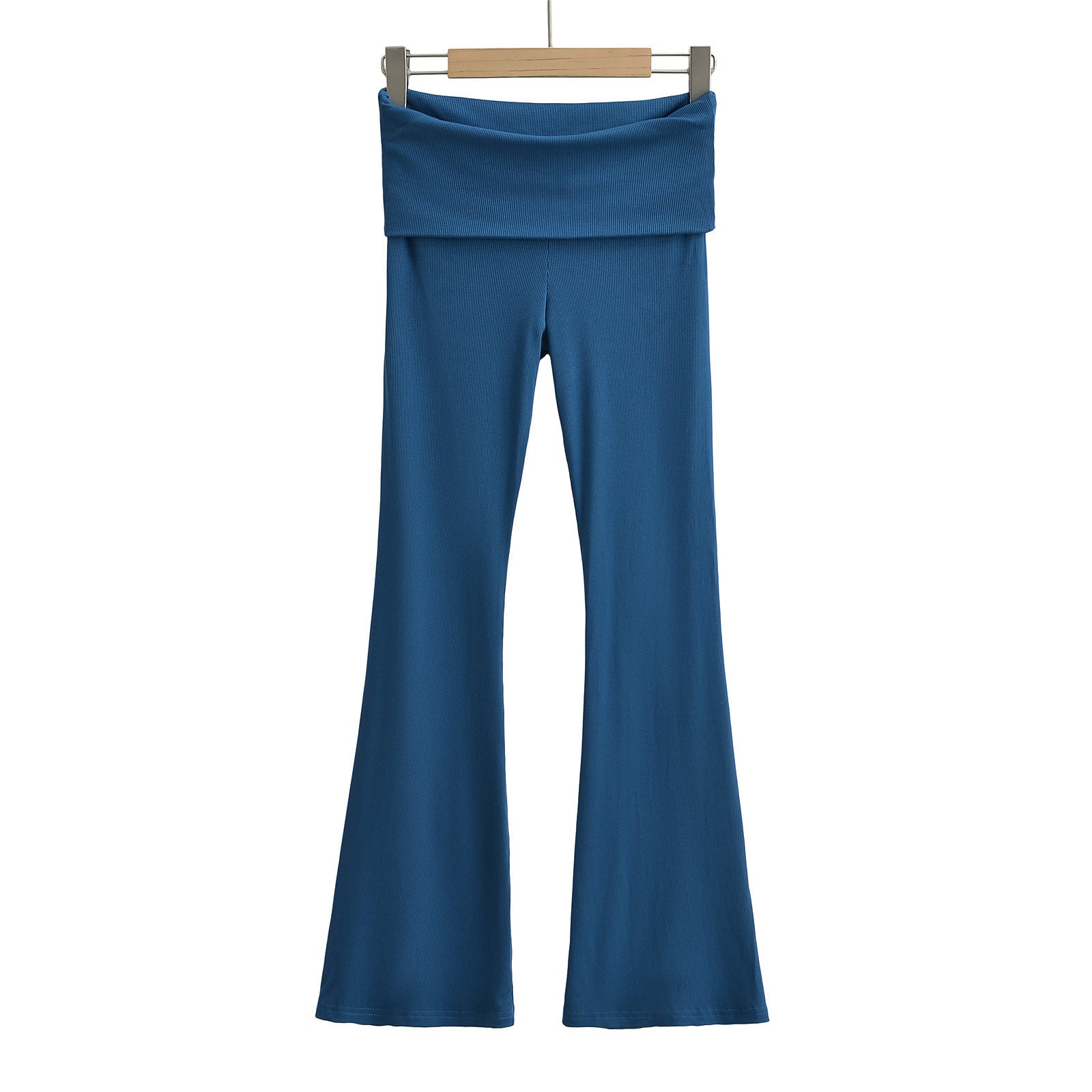 Femboy Dark Blue High Sport Kick Flare Pants - Femboy Fashion