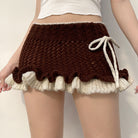 Ruffle Knitting Mini Skirt - Femboy Fashion