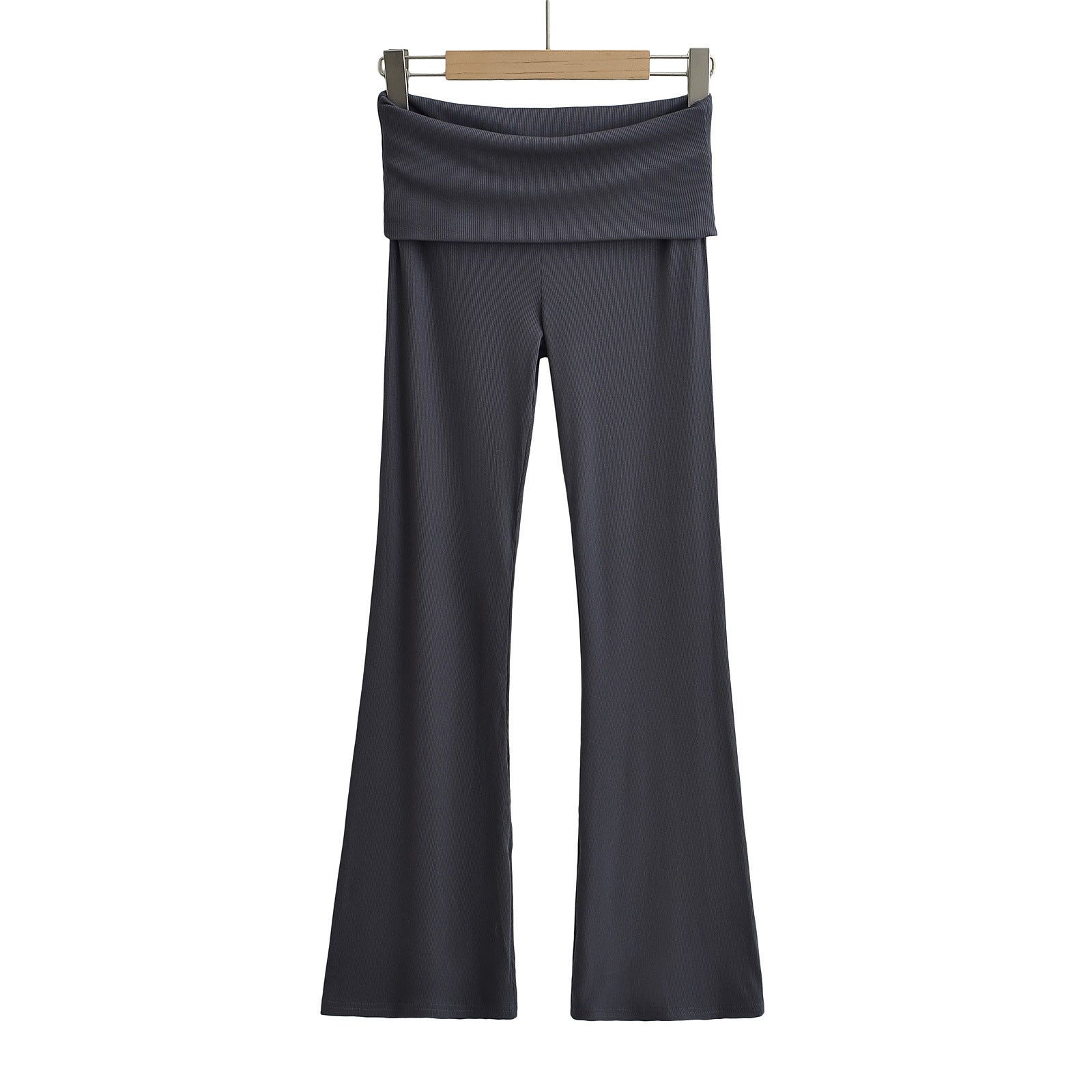 Femboy Dark Gray High Sport Kick Flare Pants - Femboy Fashion