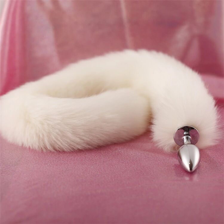 Femboy 80cm White Fox Tail Butt Plug  For Sale