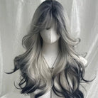 Femboy black and white gradient body wave wig