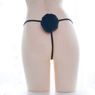 Femboy black rabbit tail thong panties