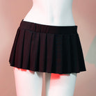 Femboy fashion black micro mini skirt front