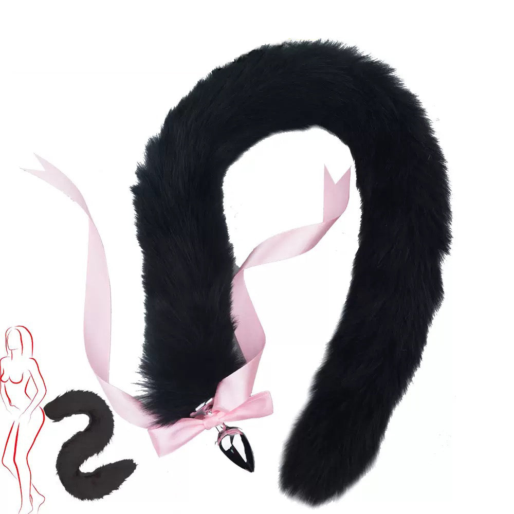 Femboy Fox Tail Butt Plug Black