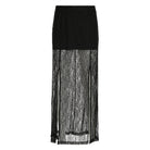 Goth Lace Maxi Skirt Black - Femboy Fashion