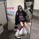 Femboy in black femboy pastel goth hoodie