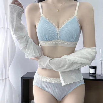 Sweet Wireless School Girl Bra and Panty Set