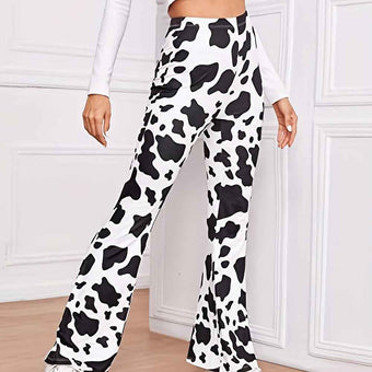 Cow Print Femboy Flare Pants