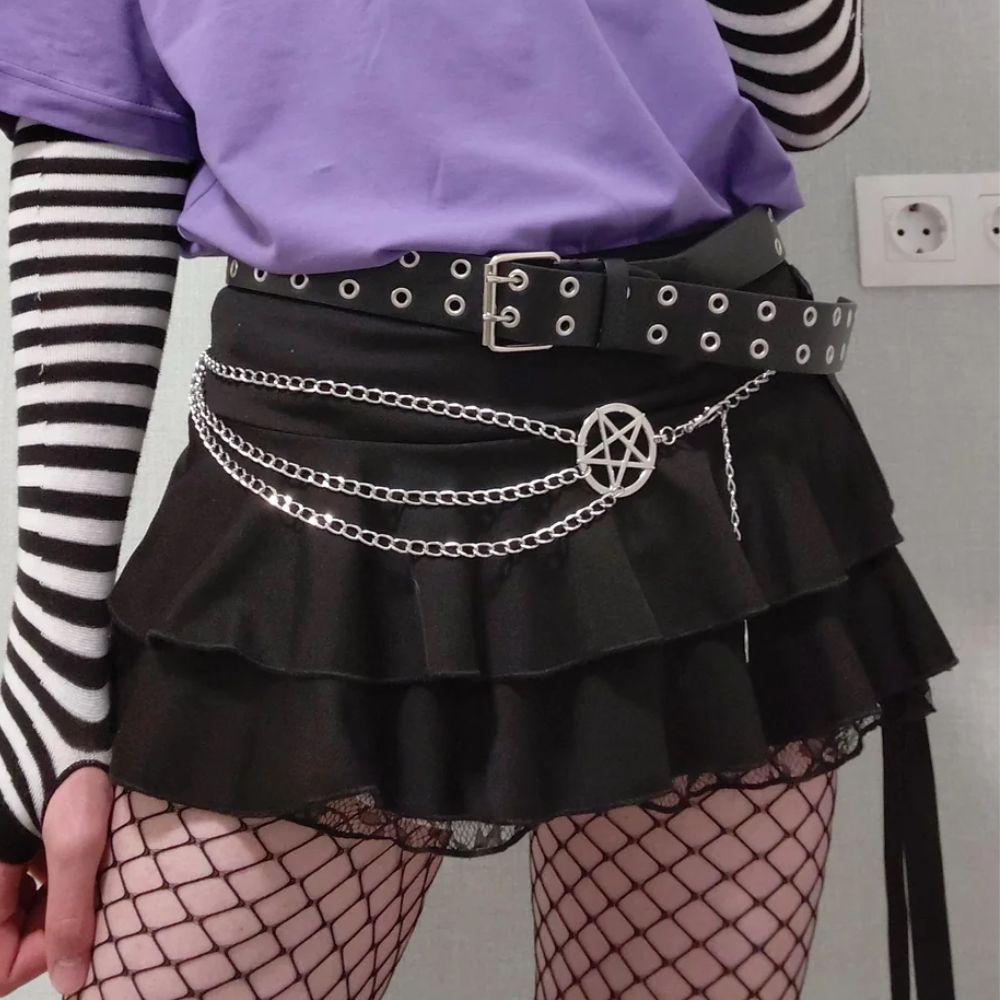 Femboy in double layered micro mini skirt