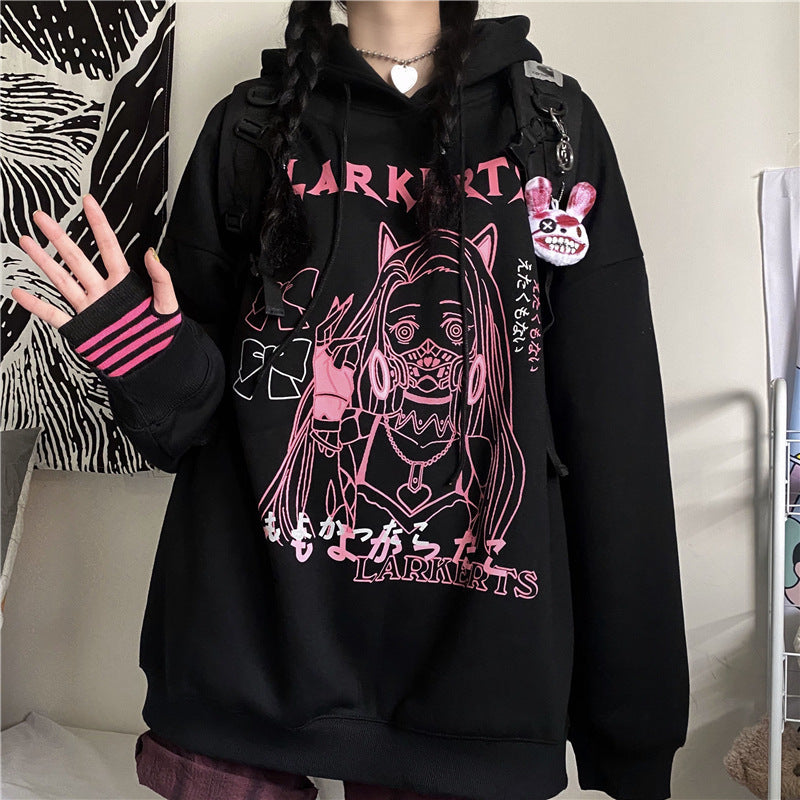 Femboy in femboy pastel goth hoodie