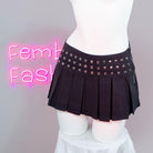 Femboy In Gothic Black Mini Skirt - Femboy Fashion