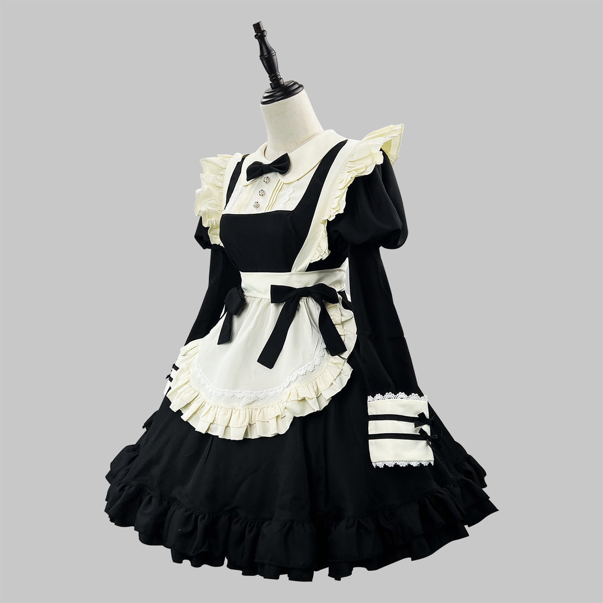 Long Sleeve Black Maid Dress - Femboy Fashion