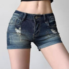 Femboy wear a plus size low waist denim jean short