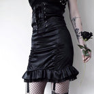 Black Gothic Corset Skirt - Femboy Fashion