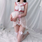 Femboy in Sweet Sheer School Girl Lingerie - Femboy Fashion