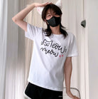 Femboy wear a white cat t shirt