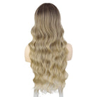 Femboy Light Brown To Blonde Ombre Body Wave Wig Back - Femboy Fashion