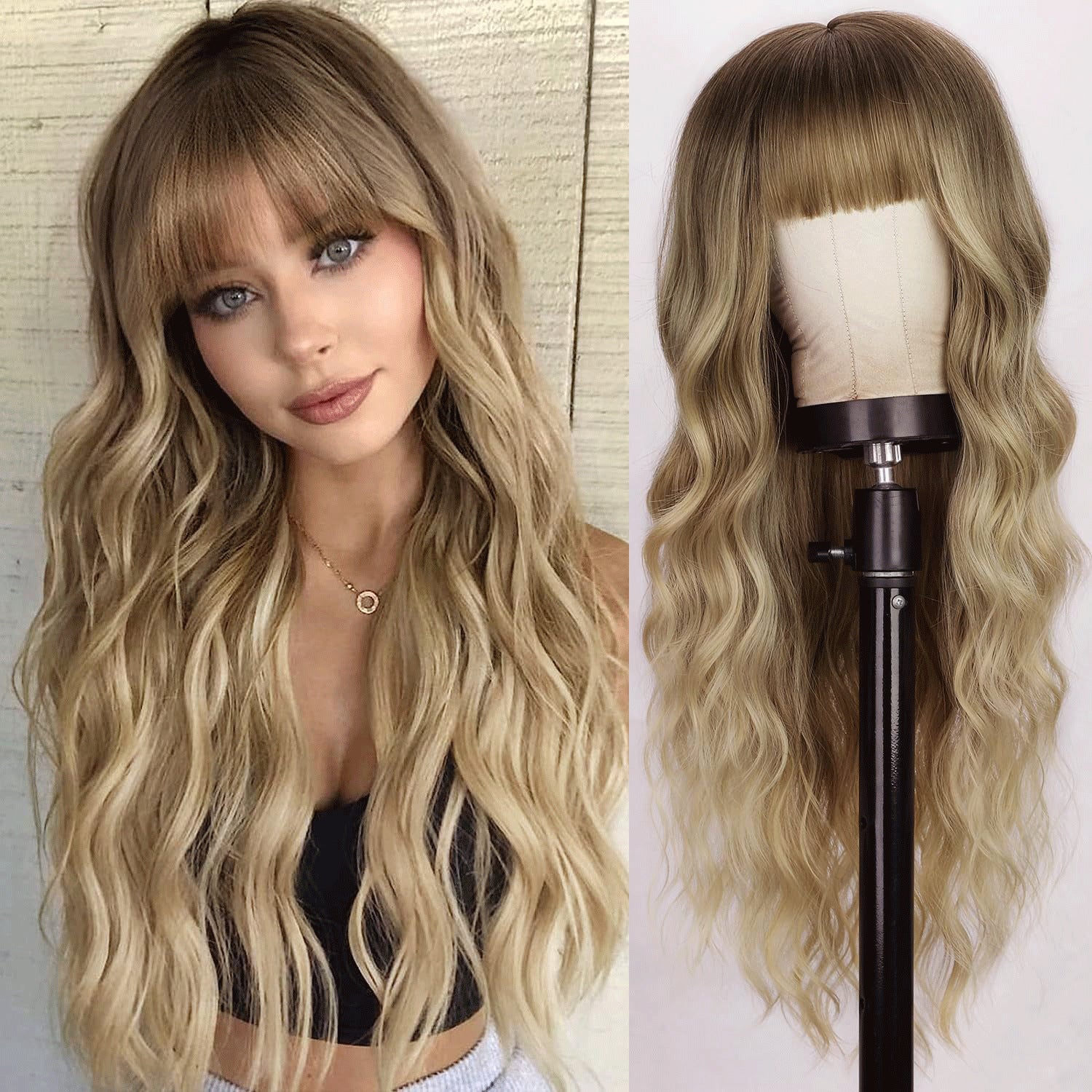 Femboy Light Brown To Blonde Ombre Body Wave Wig - Femboy Fashion