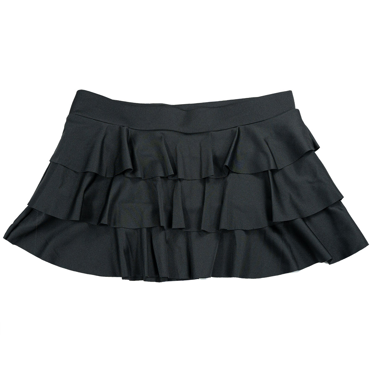 Black Multi Layered Micro Mini Skirt