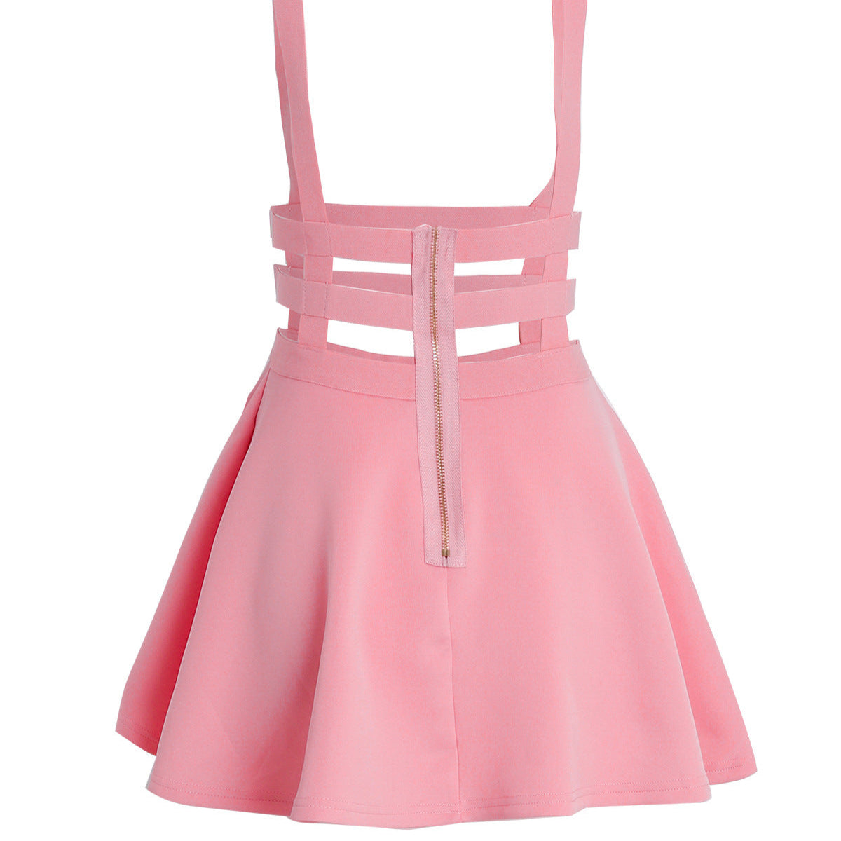 Femboy pink overall skirt back