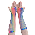 Rainbow Fishnet Gloves - Femboy Fashion