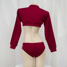 Femboy sexy sport crop top and short red back