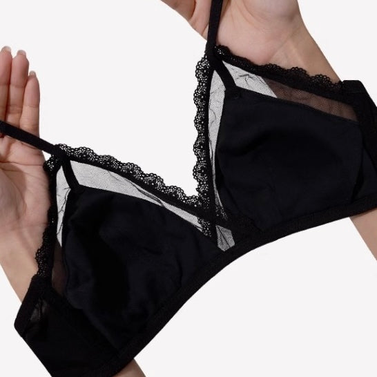 femboy sexy see through bra and panty set detail