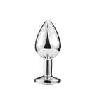 Femboy stainless steel rhinestone butt plug front