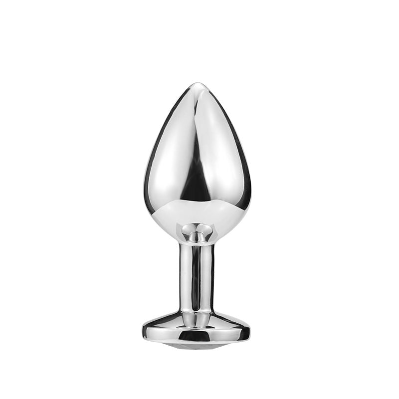 Femboy stainless steel rhinestone butt plug front