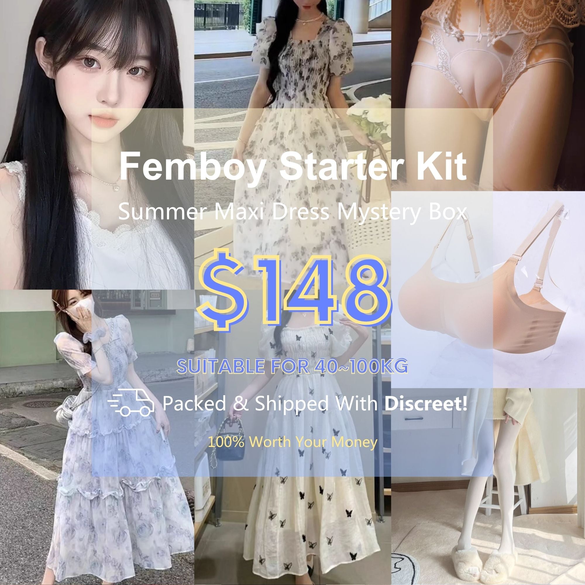 Femboy Starter Kit - Summer Maxi Dress Mystery Box - Femboy Fashion