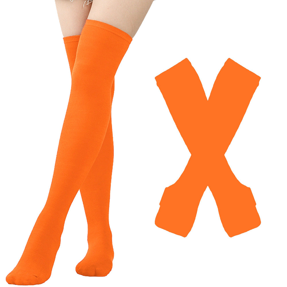 Femboy thigh highs and arm warmers set orange