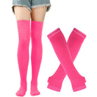 Femboy thigh highs and arm warmers set rose