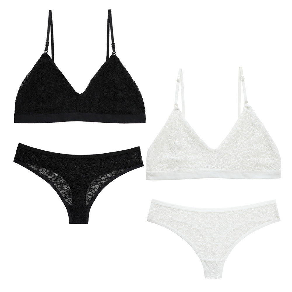 Femboy Underwear And Bra Sets White And Black - Femboy Fashion